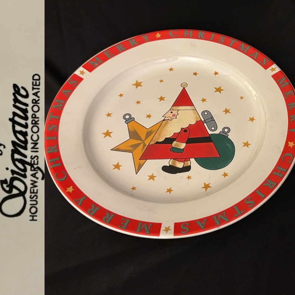 Holiday Classics Signature Housewares Christmas Plate